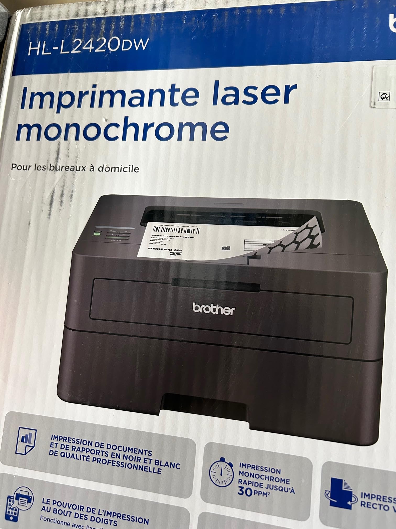 Brother HL-L2420DW Wireless Compact Monochrome Laser Printer