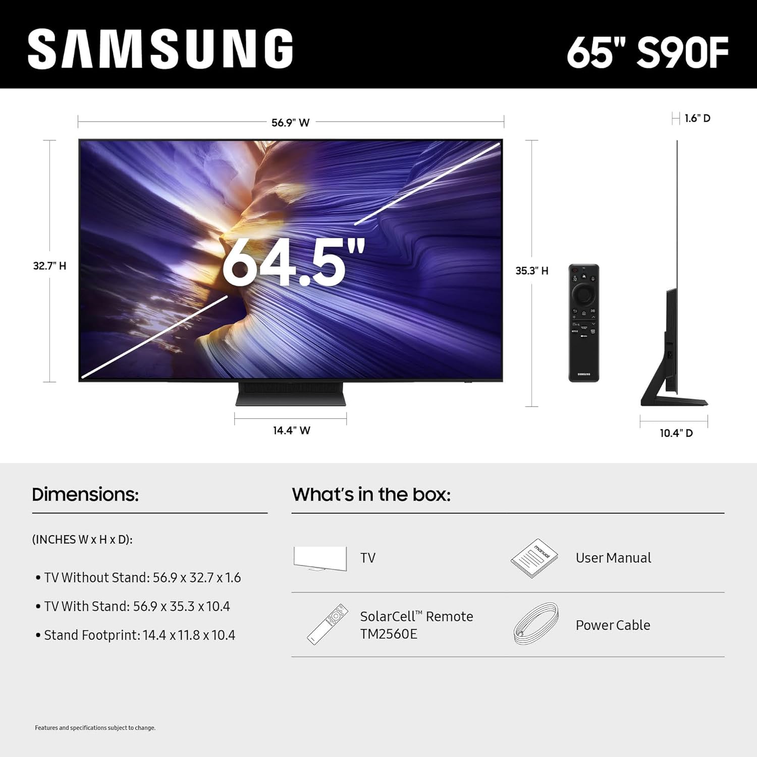 Samsung OLED 4K S90F Smart TV