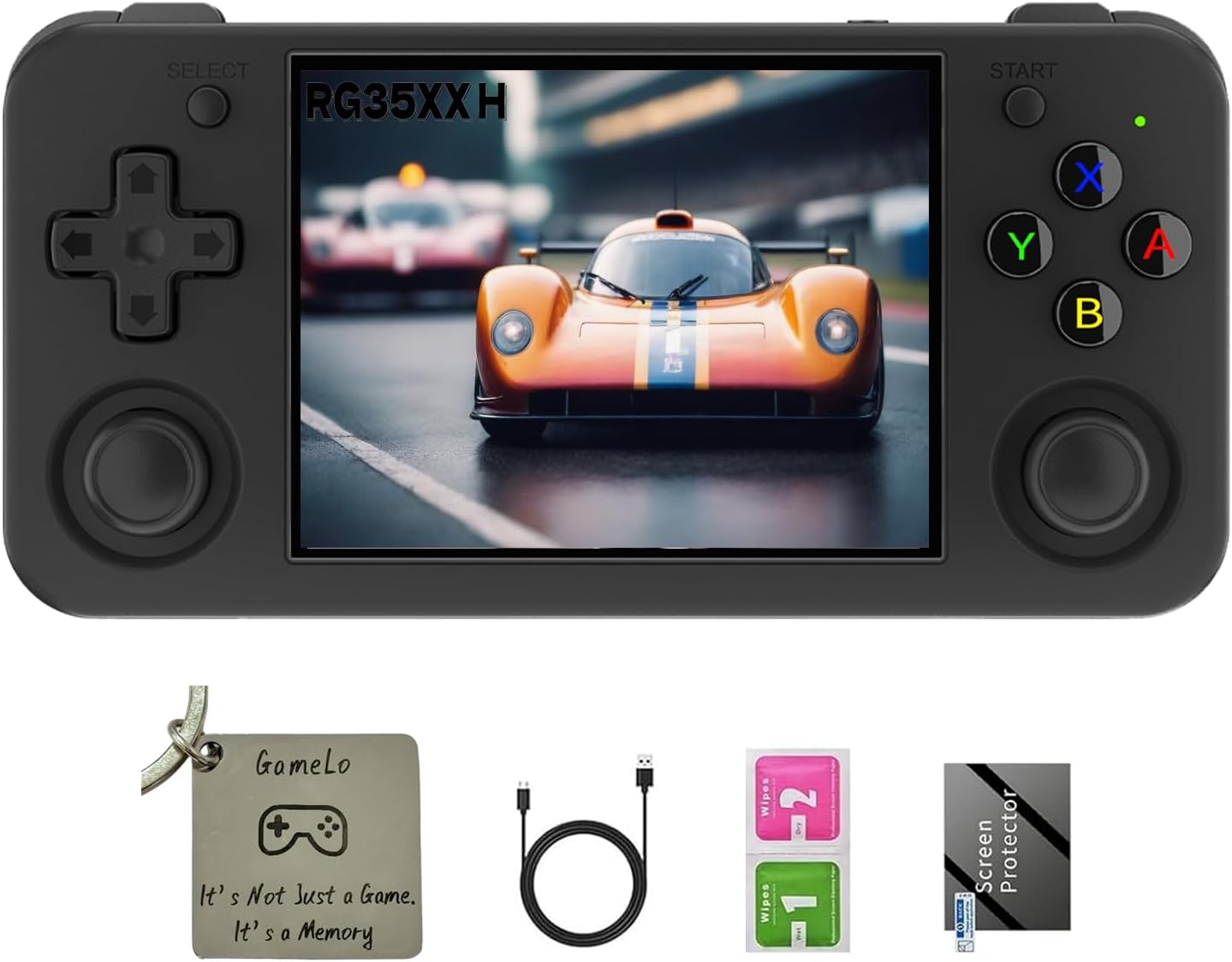 RG35XX H, Anbernic Retro Handheld Gaming Console with 64GTF Card, Dual Joystick