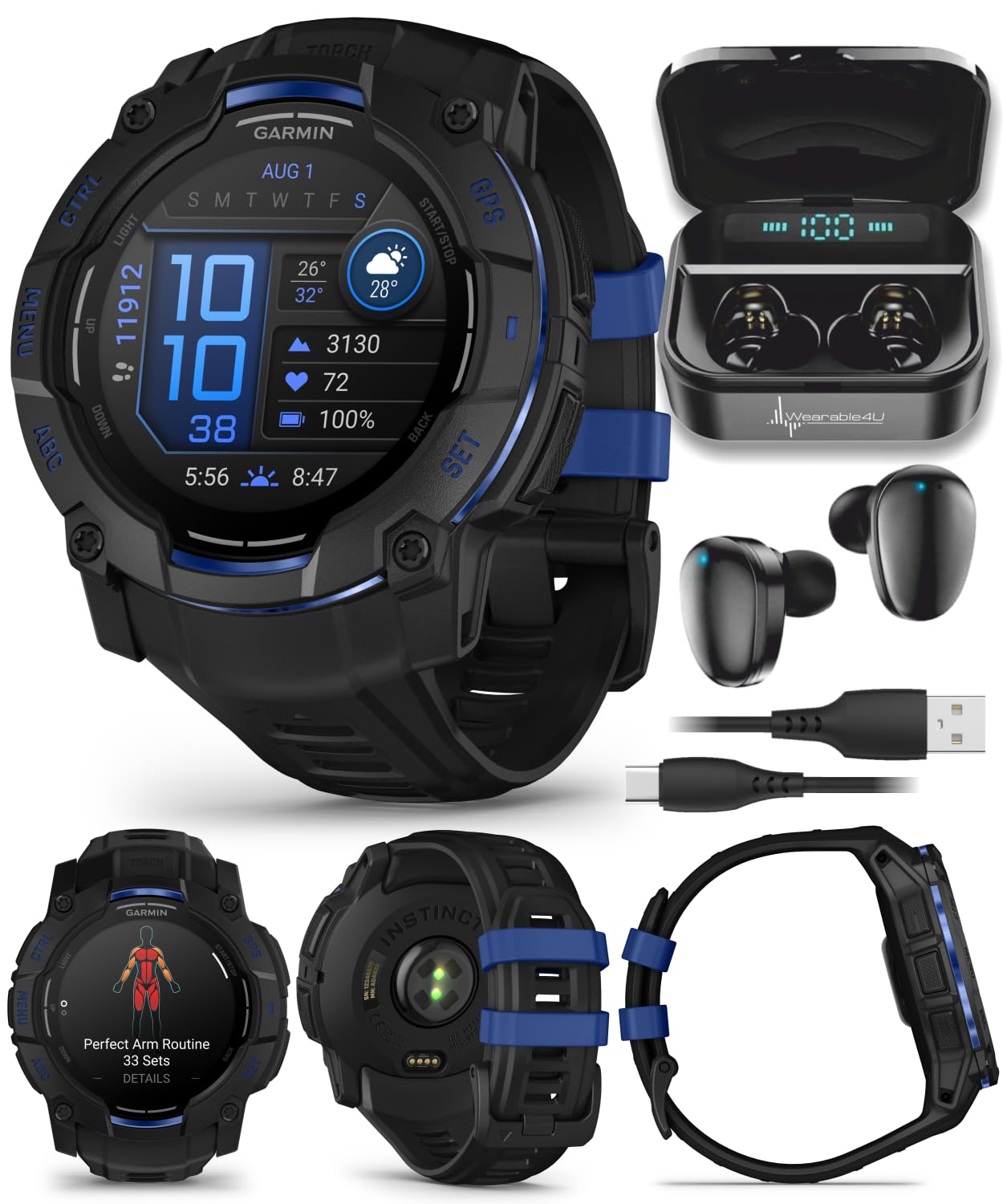 Garmin Instinct 3 Rugged Outdoor GPS Smartwatch