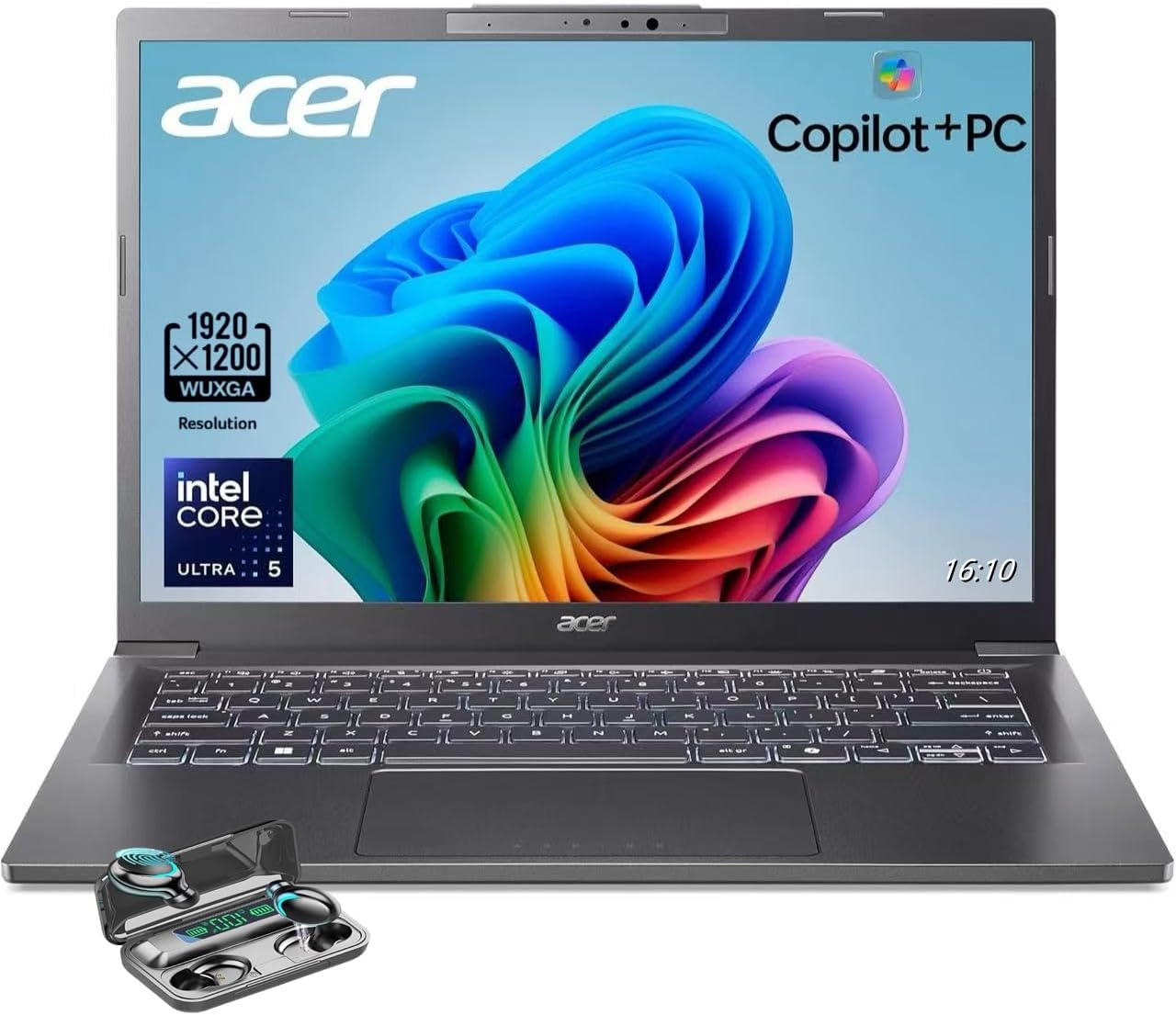 acer Aspire 14 Laptop, 14" WUXGA (1920 x 1200) Display, Intel Ultra 5-226V
