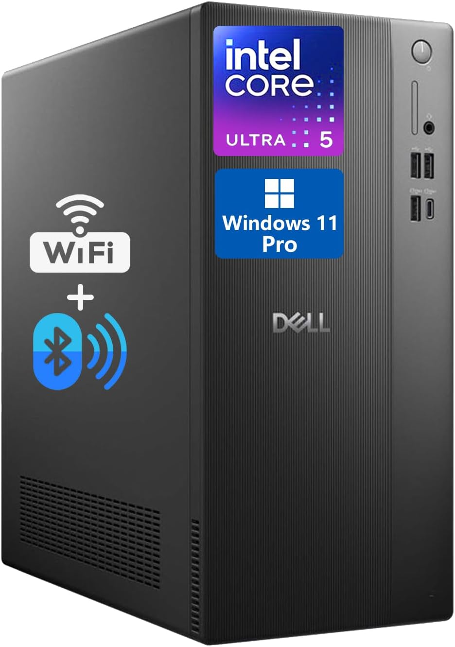Dell Tower Desktop Computer, Intel Core Ultra 5, 16GB DDR5 RAM, 512GB PCIe SSD