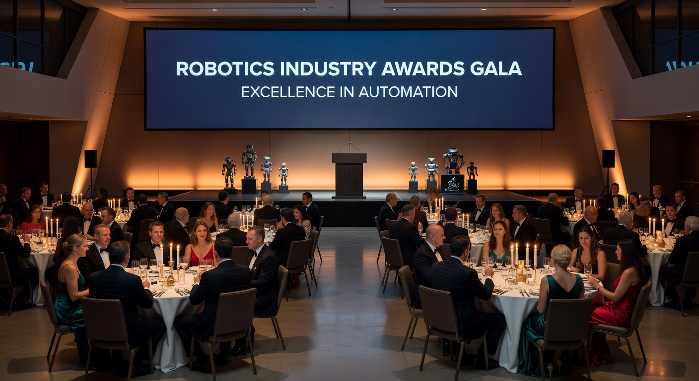 Formal robotics awards gala at conference center