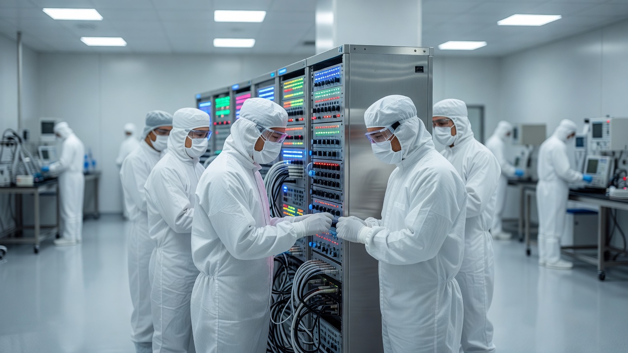 Quantum control electronics in a university cleanroom