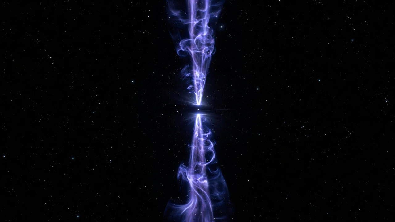 Low-angle hero shot of a simulated quasar accretion disk, a luminous orange-white plasma vortex spiraling into darkness, representing EUCL J1729's ancient light, shot on 24mm lens, dramatic chiaroscuro lighting with deep shadow falloff.
