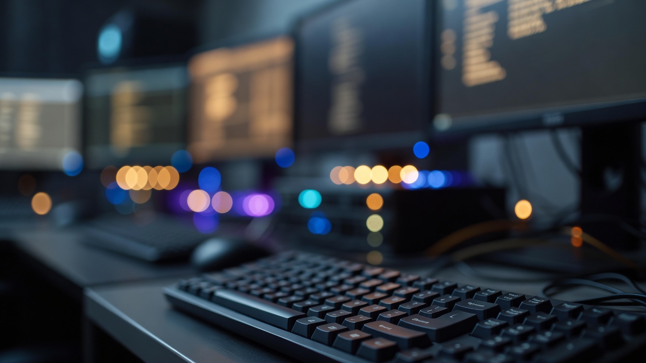 Wide-angle view of a darkened server room with tall racks receding into background, blue LED indicators scattered throughout, emphasizing on-premises infrastructure where incident data stays local, shot during blue hour with subtle overhead fluorescents, 24mm lens